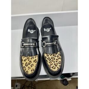 Dr. Martens Adrian Snaffle Leopard Haircalf Mule Loafers US M9 EU42